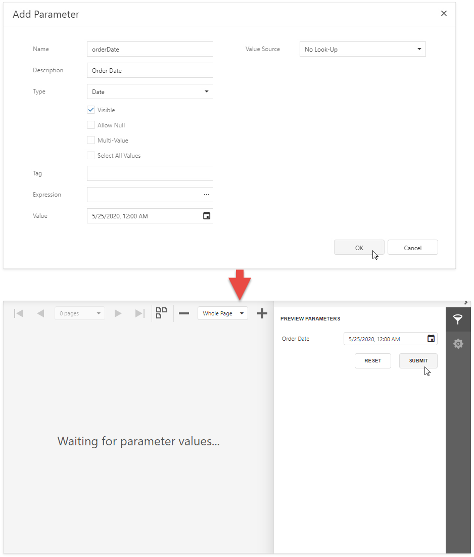 Parameters Panel