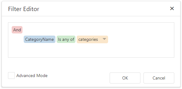 Parameter in FIlter String